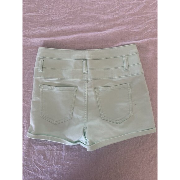 🌵4/$25 NWT Refuge Women's Size 2 Shorts‎ Mint Green Stretch High Rise Preppy - Picture 8 of 8